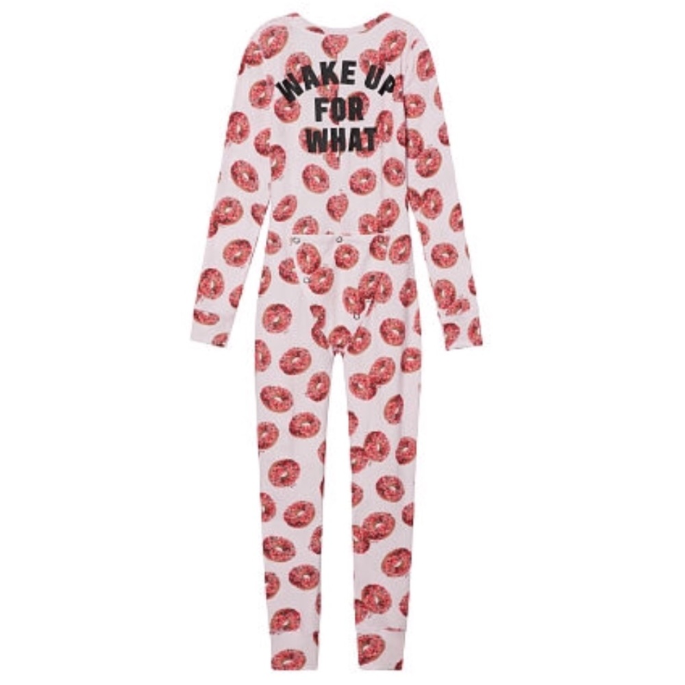 New Victoria’s Secret PINK Thermal Onesie - Donuts - Picture 2 of 3